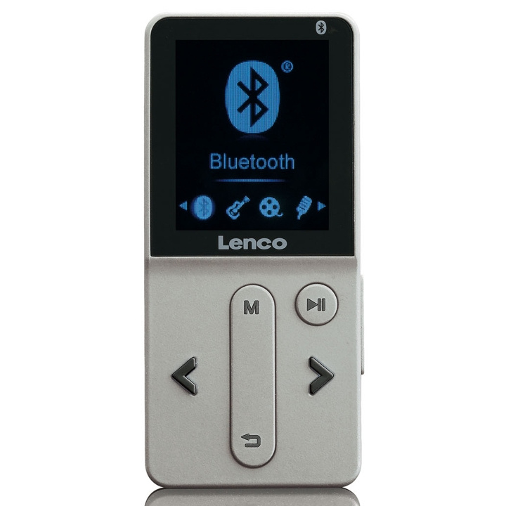 Lenco MP4-afspiller bluetooth® med 8 GB Sølv i gruppen HJEMMEELEKTRONIK / Lyd & billede / Hjemmebiograf, HiFi & Bærbar / Bærbar musikafspiller / MP3-afspillere hos TP E-commerce Nordic AB (D32438)