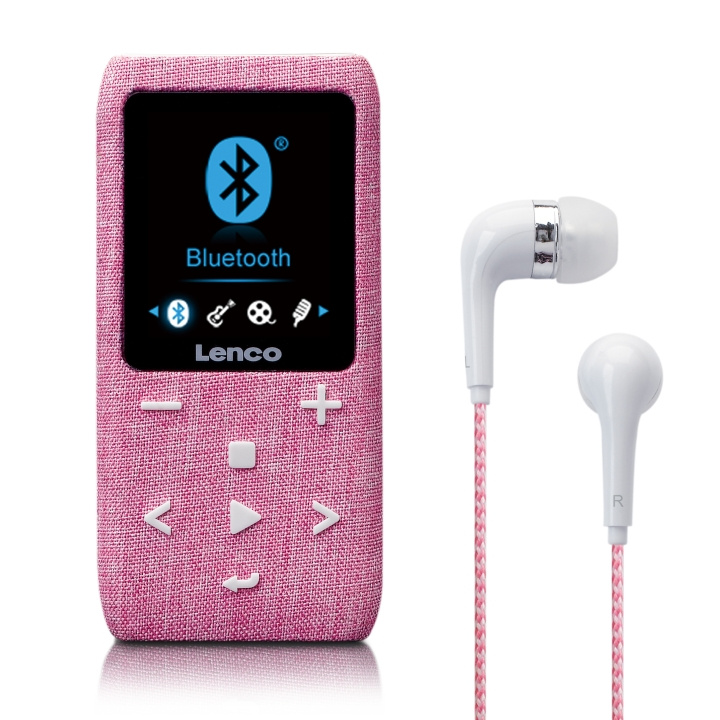 Lenco MP3/MP4-afspiller med Bluetooth® 8 GB Micro SD-kort Pink i gruppen HJEMMEELEKTRONIK / Lyd & billede / Hjemmebiograf, HiFi & Bærbar / Bærbar musikafspiller / MP3-afspillere hos TP E-commerce Nordic AB (D32447)