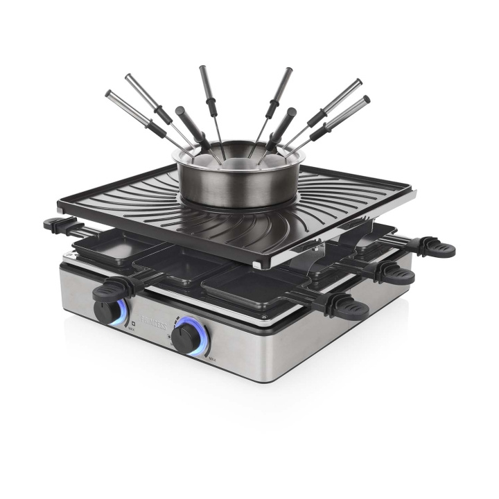 Princess Raclette & Fondue 162670 31X31cm 1700W 1,3l i gruppen HJEM, HUS & HAVE / Husholdningsapparater / Brødristere & Sandwich Makers / Bordgrill & Raclette hos TP E-commerce Nordic AB (D32451)