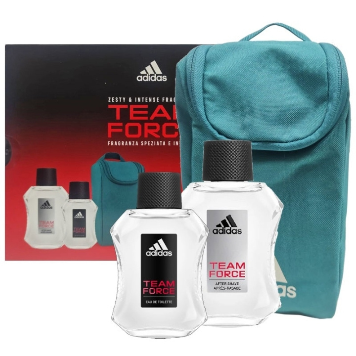 Adidas Giftset Adidas Team Force Edt 50ml + After Shave 100ml + Bag i gruppen SKØNHED & HELSE / Gaveæske / Gaveæske til ham hos TP E-commerce Nordic AB (D32496)