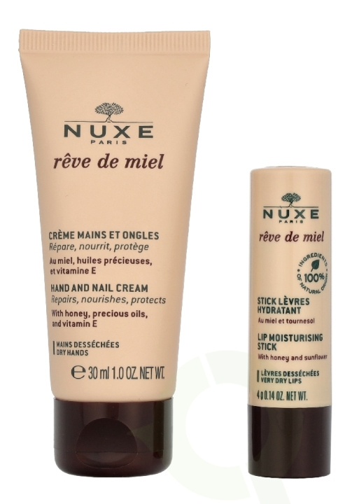 Nuxe Reve De Miel Set 34 ml Hand & Nail Cream 30ml/Lip Moisturizing Stick 4g i gruppen SKØNHED & HELSE / Manicure / pedicure / Håndcreme hos TP E-commerce Nordic AB (D32732)