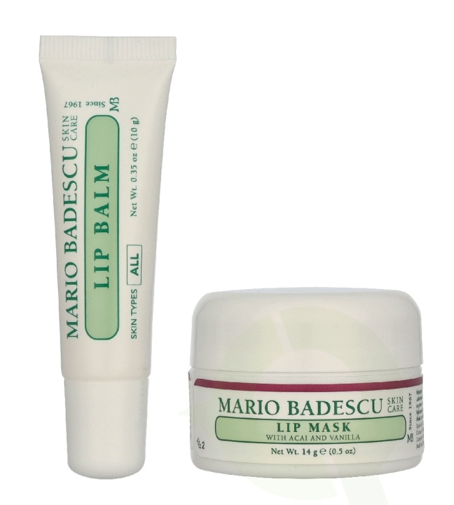 Mario Badescu Day To Night Lip Duo Set 24 g Lip Mask Acai Vanilla 14g/Lip Balm 10g i gruppen SKØNHED & HELSE / Makeup / Læber / Læbepomade hos TP E-commerce Nordic AB (D32826)