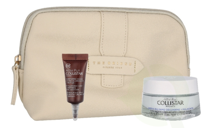 Collistar Attivi Puri Collagen Set 55 ml Collagen Balm Cream 50 ml/Mini Pure Active Eye Contour 5 ml/Pouch i gruppen SKØNHED & HELSE / Hudpleje / Ansigt / Rengøring hos TP E-commerce Nordic AB (D32832)