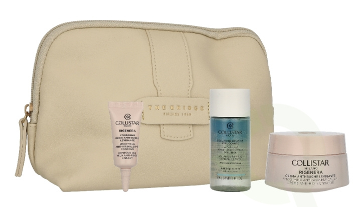 Collistar Rigenera Set 90 ml Rigenera Smoothing Anti-Wrinkle Cream 50 ml / Mini Bifase Cleanser 35 ml / Mini Rigenera Eye Contour 5 ml / Pouch i gruppen SKØNHED & HELSE / Gaveæske / Gaveæske til hende hos TP E-commerce Nordic AB (D32833)