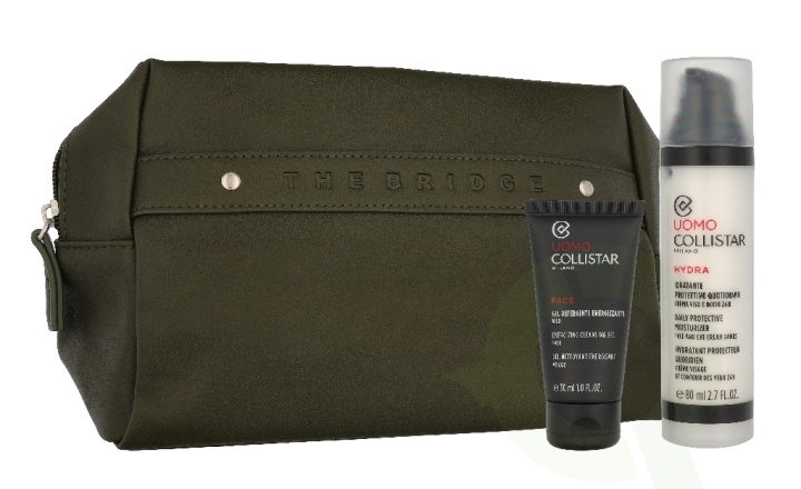 Collistar Uomo Set 110 ml Daily Protective Moisturizer 80 ml / Mini Energizing Cleansing Gel 30 ml / Pouch i gruppen SKØNHED & HELSE / Gaveæske / Gaveæske til hende hos TP E-commerce Nordic AB (D32837)