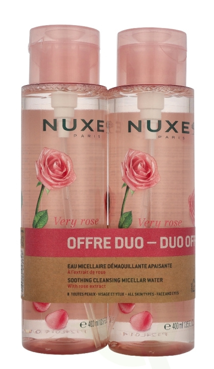 Nuxe Very Rose Micellar Water Duo @ 1 pack x 800 ml 2 x 400ml i gruppen SKØNHED & HELSE / Hudpleje / Ansigt / Rengøring hos TP E-commerce Nordic AB (D32919)