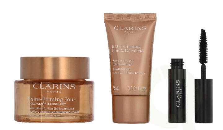 Clarins Extra-Firming Set 68 ml Day Cream 50ml/Cream 15ml/Mascara 3ml i gruppen SKØNHED & HELSE / Gaveæske / Gaveæske til hende hos TP E-commerce Nordic AB (D32937)