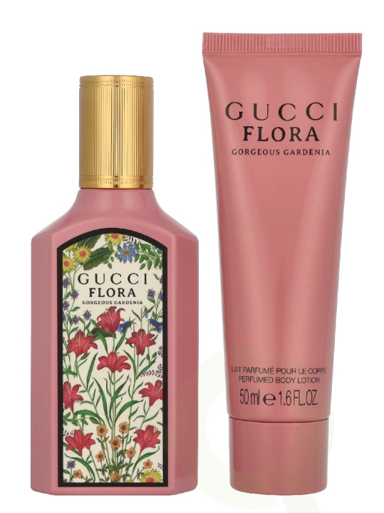 Gucci Flora Gorgeous Gardenia Giftset 100 ml Edp Spray 50ml/Body Lotion 50ml i gruppen SKØNHED & HELSE / Gaveæske / Gaveæske til hende hos TP E-commerce Nordic AB (D32964)