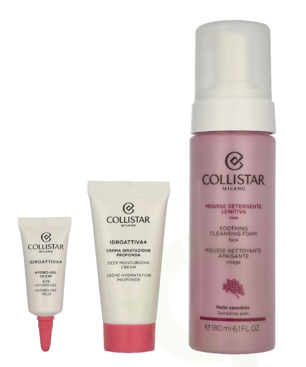 Collistar Idroattiva Set 210 ml Cleansing Foam 180 ml / Hydroactive Cream 15 ml / Mini Hydro-Gel Eye Cream 5 ml i gruppen SKØNHED & HELSE / Hudpleje / Ansigt hos TP E-commerce Nordic AB (D33003)
