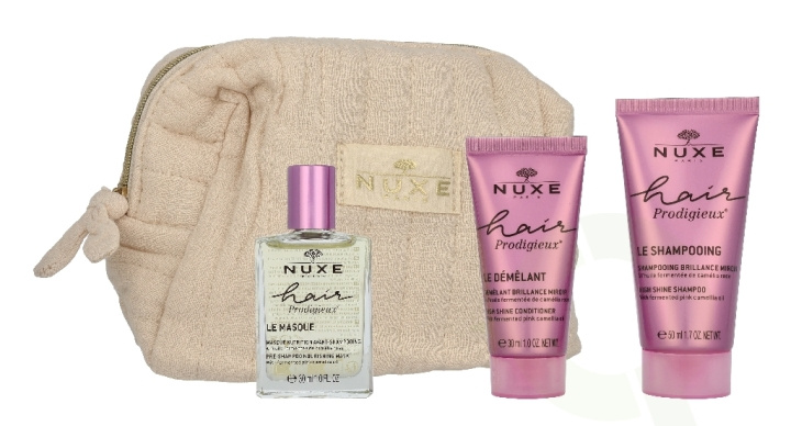 Nuxe Hair Prodigieux Rituel Exception Set 110 ml Mask 30ml/Shampoo 50ml/Detangler 30ml i gruppen SKØNHED & HELSE / Gaveæske / Gaveæske til hende hos TP E-commerce Nordic AB (D33073)