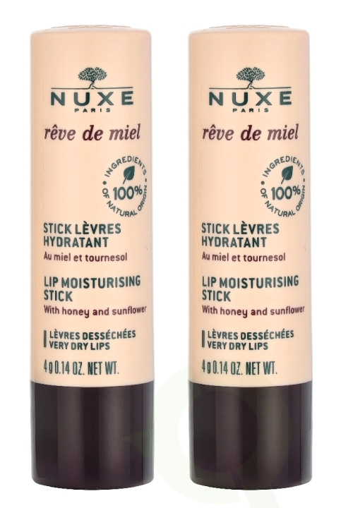 Nuxe Reve De Miel Lip Moisturizing Stick Duo Set 8 ml 2x4gr i gruppen SKØNHED & HELSE / Makeup / Læber / Læbepomade hos TP E-commerce Nordic AB (D33087)