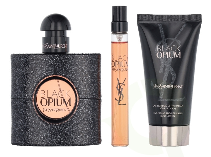 Yves Saint Laurent YSL Black Opium Giftset 110 ml Edp Spray 50ml/Edp Spray 10ml/Body Lotion 50ml i gruppen SKØNHED & HELSE / Duft & Parfume / Parfume hos TP E-commerce Nordic AB (D33206)