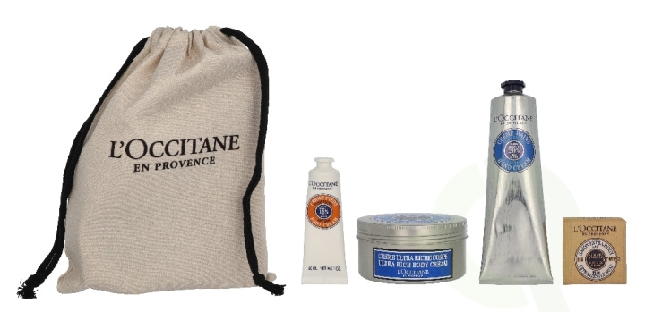 L\'Occitane Shea Butter Body Xmas Giftset 430 ml Hand Cream 150ml/Body Cream 200ml/Hand Cream 30ml/Shea Soap 50g i gruppen SKØNHED & HELSE / Gaveæske / Gaveæske til hende hos TP E-commerce Nordic AB (D33216)