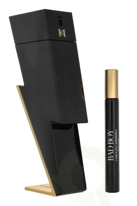 Carolina Herrera Bad Boy Giftset 110 ml Edt Spray 100ml/ Edt Spray 10ml i gruppen SKØNHED & HELSE / Duft & Parfume / Parfume / Parfume til ham hos TP E-commerce Nordic AB (D33388)