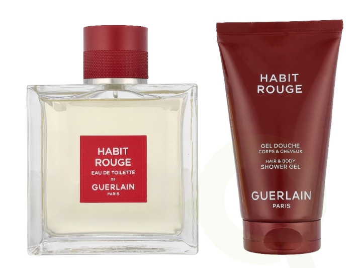 Guerlain Habit Rouge Giftset 175 ml Edt Spray 100ml/Shower Gel 75ml i gruppen SKØNHED & HELSE / Duft & Parfume / Parfume / Parfume til ham hos TP E-commerce Nordic AB (D33505)