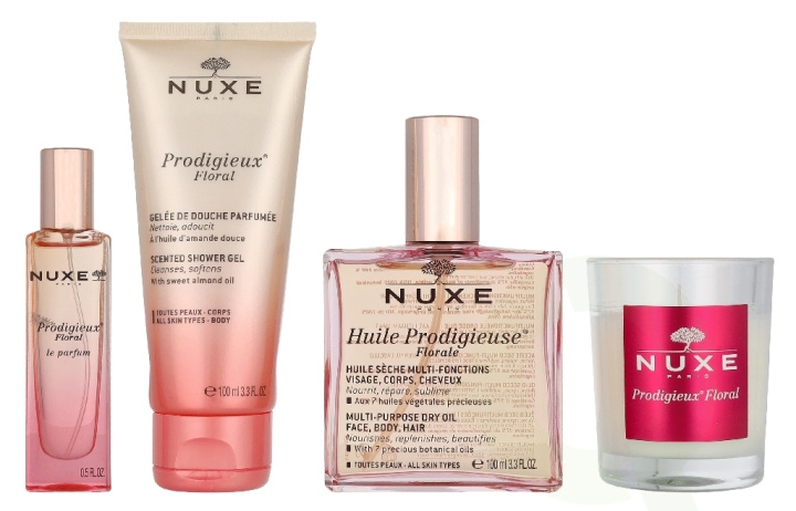 Nuxe La Fete En Rose Giftset 275 ml Huile Prodigieuse Florale 100ml/Prodigieux Floral Shower Gel 100ml/Prodigieux Floral Le Parfum 15ml/Prodigieux Floral Candle 60gr i gruppen SKØNHED & HELSE / Gaveæske / Gaveæske til hende hos TP E-commerce Nordic AB (D33538)