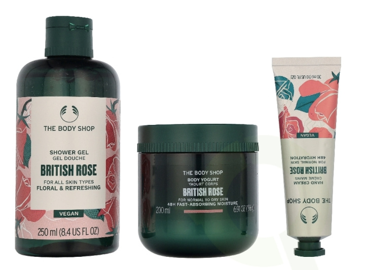 The Body Shop G3 Small British Rose Giftset 140 ml Hand Cream 30ml/Body Butter 50ml/Shower Cream 60ml i gruppen SKØNHED & HELSE / Gaveæske / Gaveæske til hende hos TP E-commerce Nordic AB (D33570)