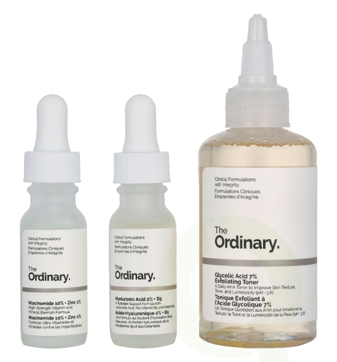 The Ordinary The Mini Icons Set 130 ml Glycolic Acid Exfoliating Toner 100ml/Niacinamide 15ml/Hyaluronic Acid 15ml/4 Cotton Pads/Mesh Pouch i gruppen SKØNHED & HELSE / Hudpleje / Ansigt / Hudserum hos TP E-commerce Nordic AB (D33693)