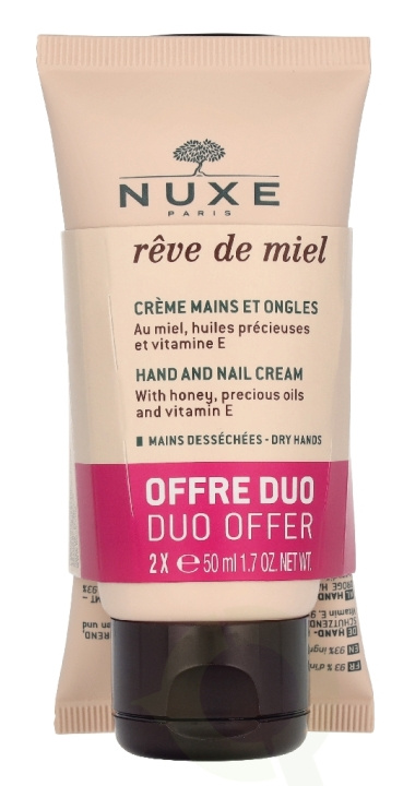 Nuxe Reve De Miel Hand And Nail Cream Duo Set 100 ml 2x50ml i gruppen SKØNHED & HELSE / Manicure / pedicure / Håndcreme hos TP E-commerce Nordic AB (D33696)