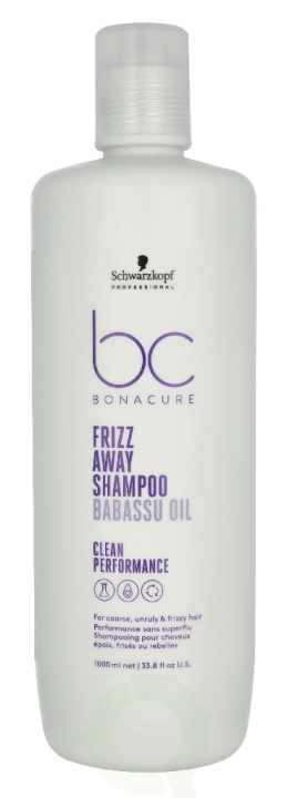 Schwarzkopf Bonacure Frizz Away Shampoo 1000 ml For Coarse, Unruly & Frizzy Hair i gruppen SKØNHED & HELSE / Hår og styling / Hårpleje / Shampoo hos TP E-commerce Nordic AB (D33717)