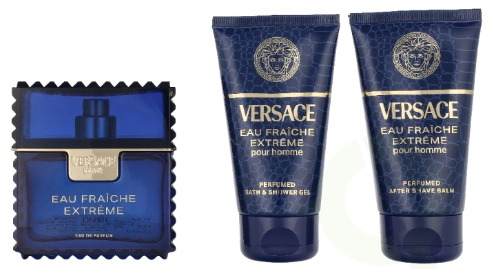 Versace Eau Fraiche Extreme Giftset 150 ml Edp Spray 50ml/Bath & Shower Gel 50ml/Aftershave Balm 50ml i gruppen SKØNHED & HELSE / Gaveæske / Gaveæske til ham hos TP E-commerce Nordic AB (D33821)