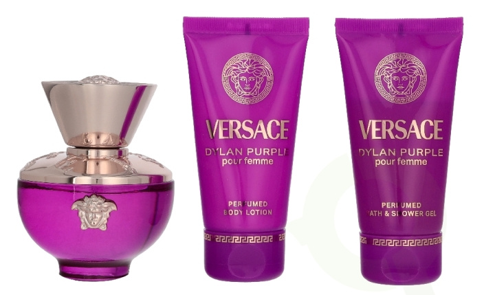 Versace Dylan Purple Giftset 150 ml Edp Spray 50ml/Bath & Shower Gel 50ml/Body Lotion 50ml i gruppen SKØNHED & HELSE / Duft & Parfume / Parfume / Parfume til hende hos TP E-commerce Nordic AB (D33822)