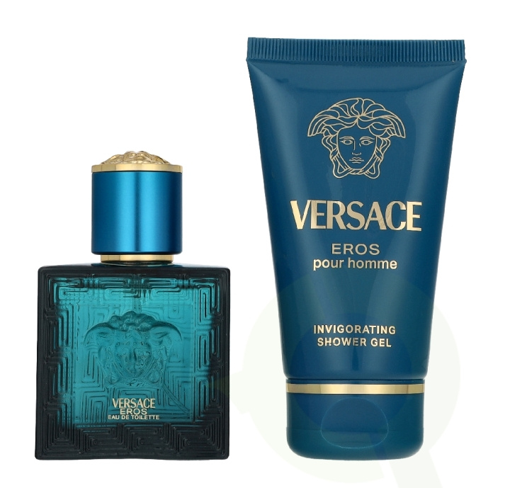 Versace Eros Pour Homme Giftset 80 ml Edt Spray 30ml/Bath & Shower Gel 50ml i gruppen SKØNHED & HELSE / Duft & Parfume / Parfume / Parfume til ham hos TP E-commerce Nordic AB (D33830)