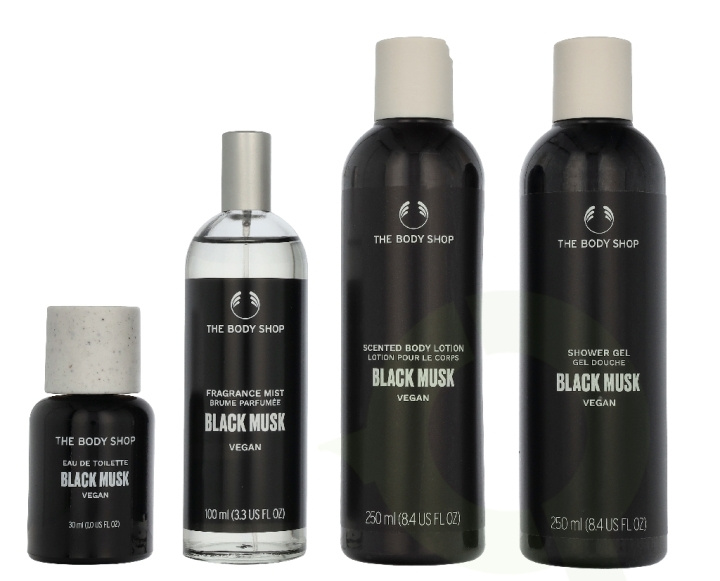 The Body Shop G4 Black Musk Giftset 660 ml Edt Spray 60ml/Black Musk Shower Gel 250ml/Body Lotion 250ml/Fragrance Mist 100ml i gruppen SKØNHED & HELSE / Gaveæske / Gaveæske til hende hos TP E-commerce Nordic AB (D33904)