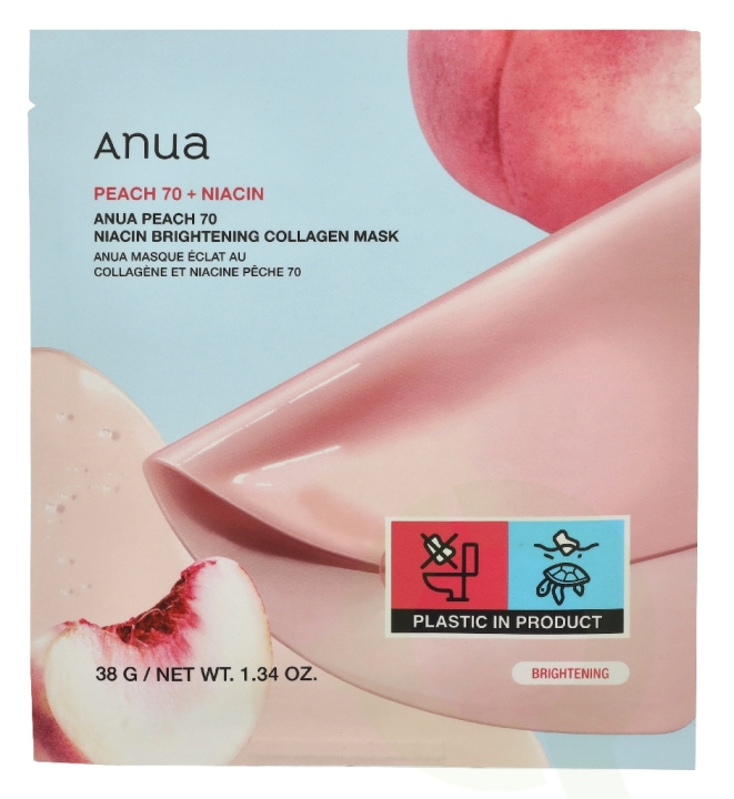 Anua Peach 70 Niacin Brightening Collagen Mask 4 pcs - 152 g