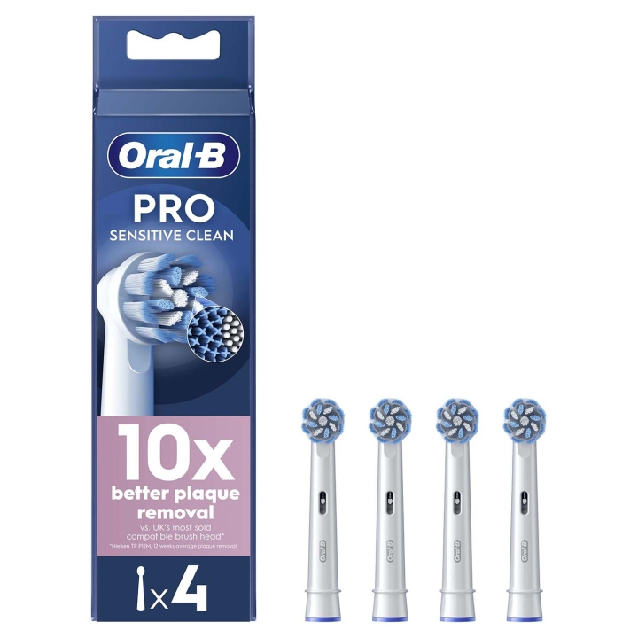Oral B Borsthuvud Sensitive Clean & Care 4st i gruppen SKØNHED & HELSE / Oral pleje / Tilbehør til elektriske tandbørster hos TP E-commerce Nordic AB (D34340)