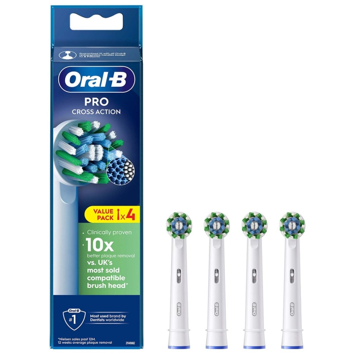 Oral B Borsthuvud Cross Action 4st i gruppen SKØNHED & HELSE / Oral pleje / Tilbehør til elektriske tandbørster hos TP E-commerce Nordic AB (D34343)
