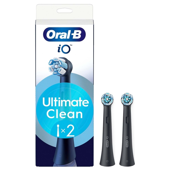 Oral B Borsthuvud iO Ultimate Clean Black 2st i gruppen SKØNHED & HELSE / Oral pleje / Tilbehør til elektriske tandbørster hos TP E-commerce Nordic AB (D34350)