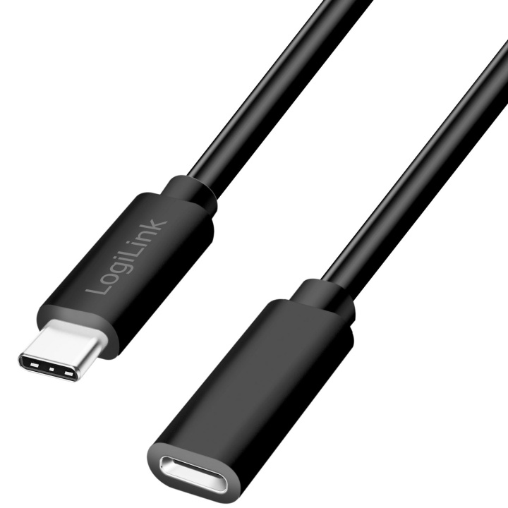 LogiLink USB-C Förlängningskabel 60W 3m Svart i gruppen COMPUTERTILBEHØR / Kabler og adaptere / USB / USB-C hos TP E-commerce Nordic AB (D34368)