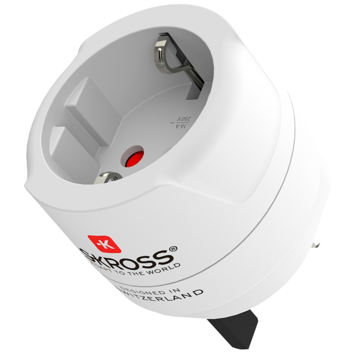 SKROSS Reseadapter Europa till UK m.fl. Jordad i gruppen HJEM, HUS & HAVE / Elektricitet & Belysning / Rejseadaptere hos TP E-commerce Nordic AB (D34423)