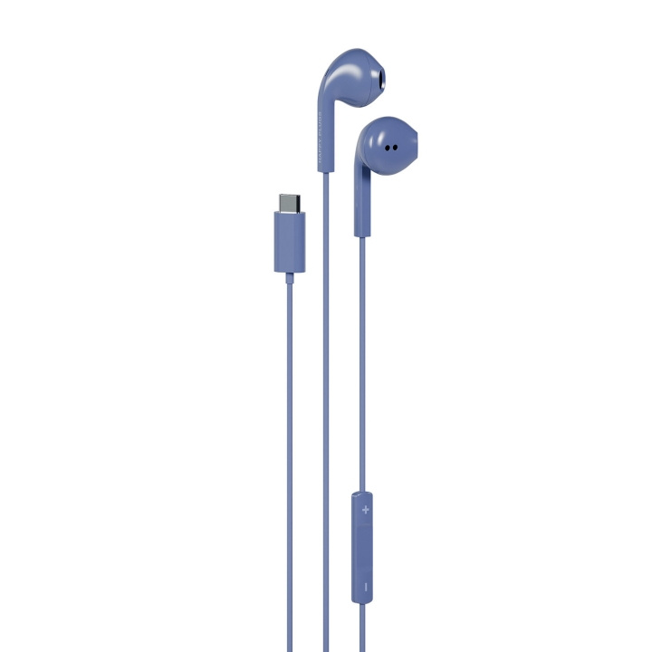 Happy Plugs Øretelefoner In-Ear USB-C Ledning Blå