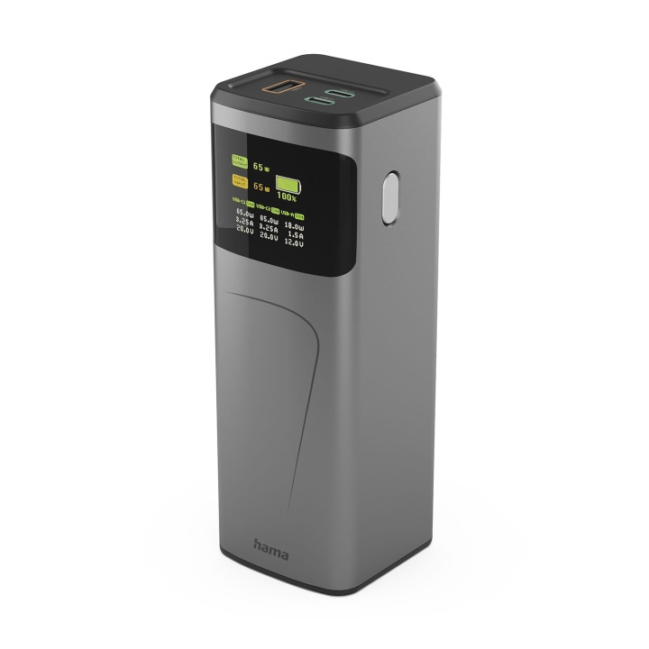 Hama Powerbank 20000mah 2xUSB-C 1xUSB-A 65W Hurtig Opladning i gruppen SMARTPHONES & TABLETS / Opladere og kabler / Powerbanks hos TP E-commerce Nordic AB (D34833)