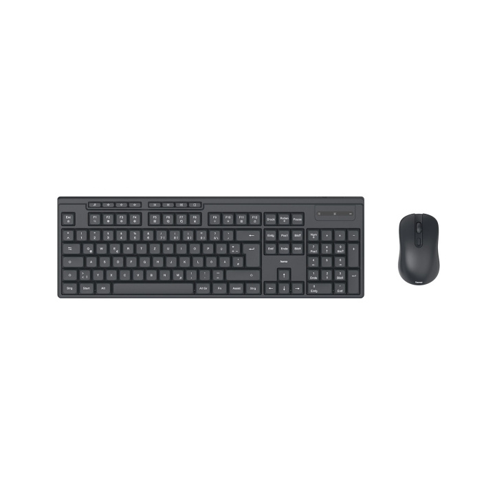 Hama Sæt Tastatur/Mus WKM-200 Trådløst Sort i gruppen COMPUTERTILBEHØR / Mus og tastatur / Tastatur hos TP E-commerce Nordic AB (D34840)