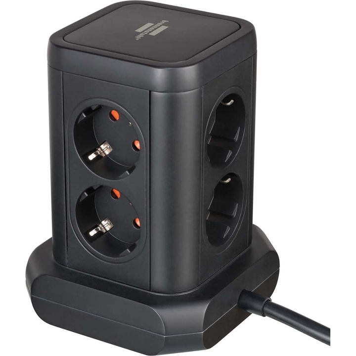 Brennenstuhl Powerstrip-torn med 8 powerstrips i 45°-konfiguration (2x USB A & 1x USB C Power Delivery, med 2m kabel, tvåpolig switch) i gruppen HJEM, HUS & HAVE / Elektricitet & Belysning / El-installation hos TP E-commerce Nordic AB (D34855)