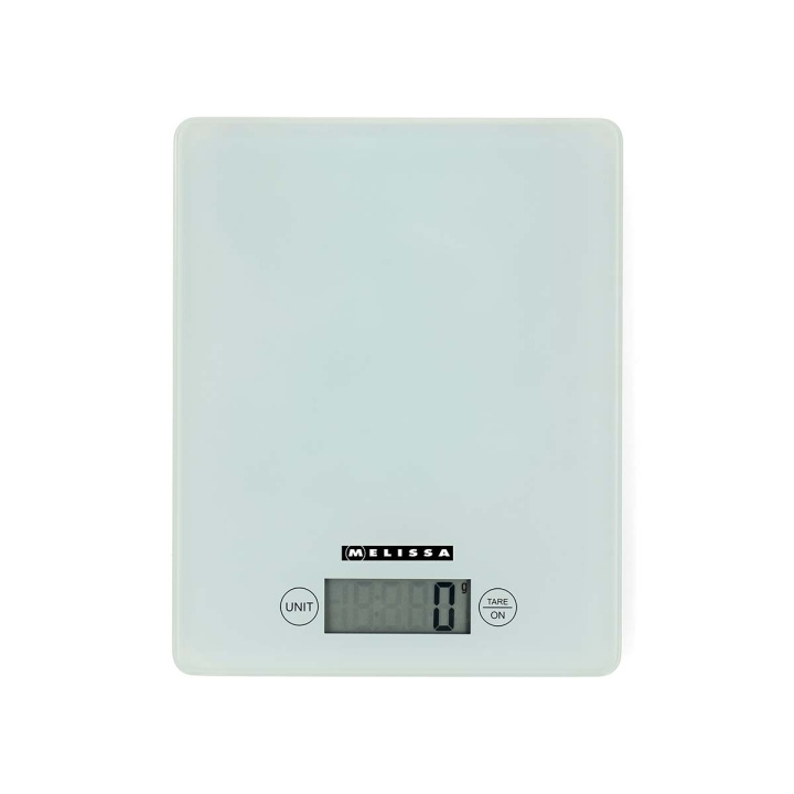 MELISSA Digital køkkenvægt | Hærdet glas | LCD-display | Maks. 5 kg | Tara-funktion | 1 grams intervaller | Gram / Ounce / Pund / Milliliter i gruppen HJEM, HUS & HAVE / Køkkenredskaber / Køkkenvægt hos TP E-commerce Nordic AB (D34861)