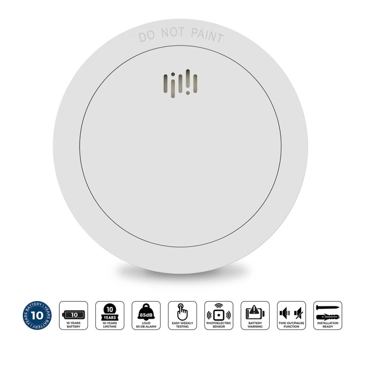 Alecto Smoke detector with 10 years battery and sensor runtime White i gruppen HJEM, HUS & HAVE / Alarm, Sikkerhed & Overvågning / Brand, røg, gas / Røgalarmer hos TP E-commerce Nordic AB (D34865)