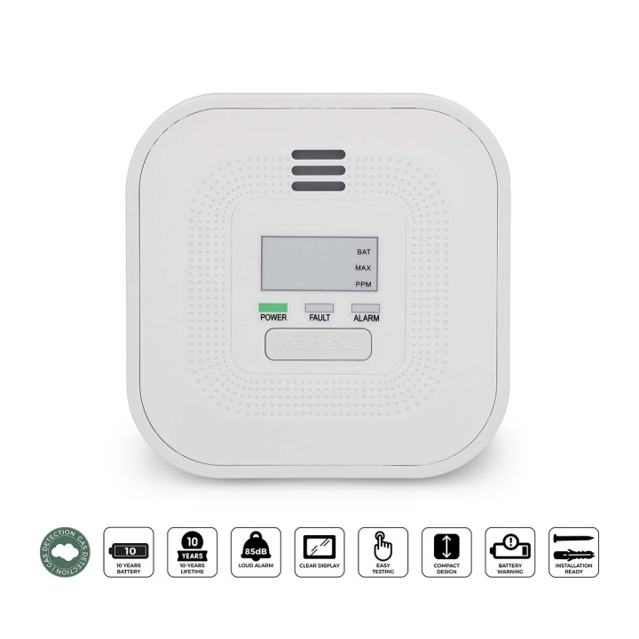 Alecto Kuliltealarm med display og 10 års driftstid for batteri og sensor i gruppen HJEM, HUS & HAVE / Smart hjem / Smart home systemer hos TP E-commerce Nordic AB (D34868)