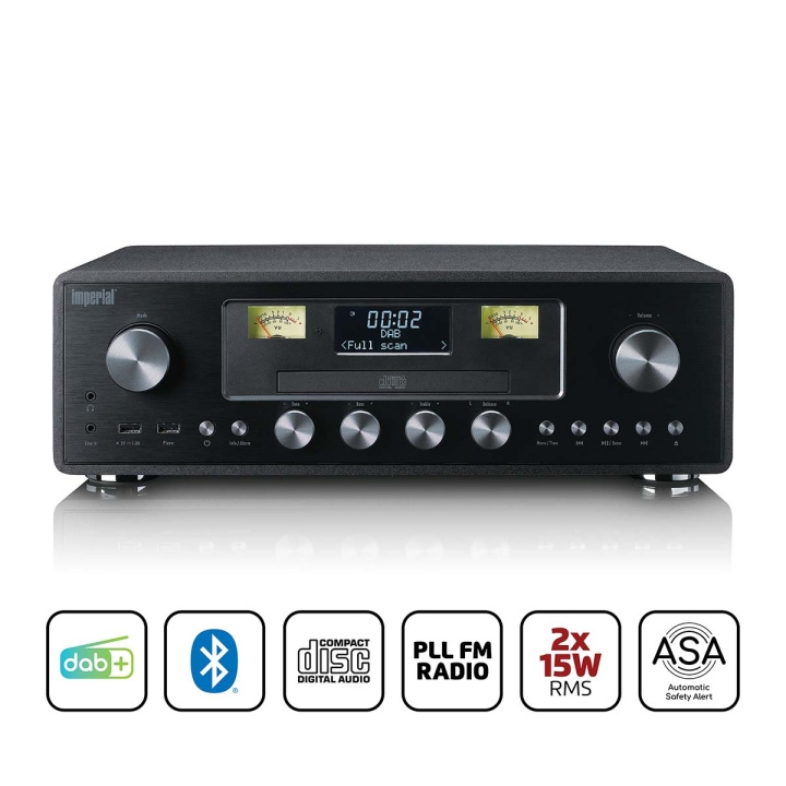 imperial DAB+/FM Radio with CD Player, USB, Bluetooth and ASA function i gruppen HJEMMEELEKTRONIK / Lyd & billede / Hjemmebiograf, HiFi & Bærbar / Radio og vækkeure / Radio hos TP E-commerce Nordic AB (D34884)