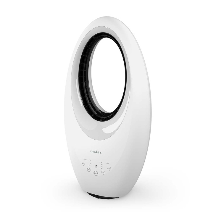 Nedis Bladløs ventilator | Strømforsyning | 50 W | Svingning | Fjernbetjening | Luk-off timer: 7.5 h | 3-hastighedsindstilling | Hvid