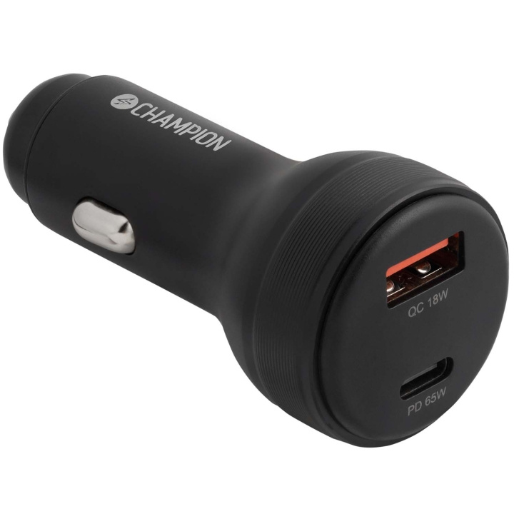 Champion Billaddare 83W 2-port QC/PD Svart i gruppen SMARTPHONES & TABLETS / Opladere og kabler / Bilopladere hos TP E-commerce Nordic AB (D34943)