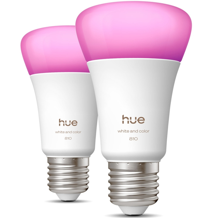 Philips Hue White and Color Ambiance E27 810lm 2-pack i gruppen HJEM, HUS & HAVE / Smart hjem / Smart belysning hos TP E-commerce Nordic AB (D34944)