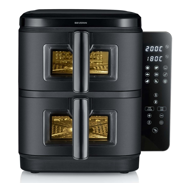Severin Airfryer 11L S-Fry Duo stapel FR 2468 i gruppen HJEM, HUS & HAVE / Husholdningsapparater / Airfryers & Friture hos TP E-commerce Nordic AB (D34974)