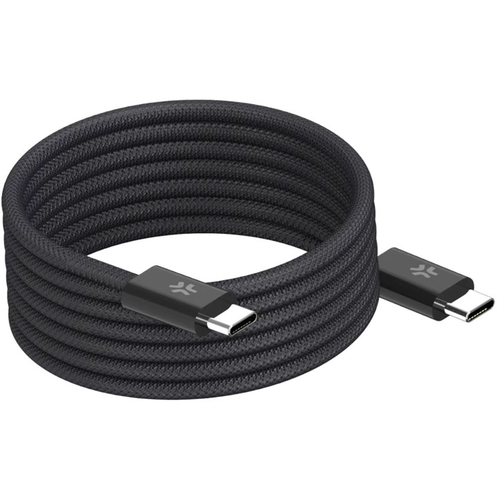 Celly USB-C Kabel 60W Magnetisk Flätad 2m Svart i gruppen COMPUTERTILBEHØR / Kabler og adaptere / USB / USB-C hos TP E-commerce Nordic AB (D35022)