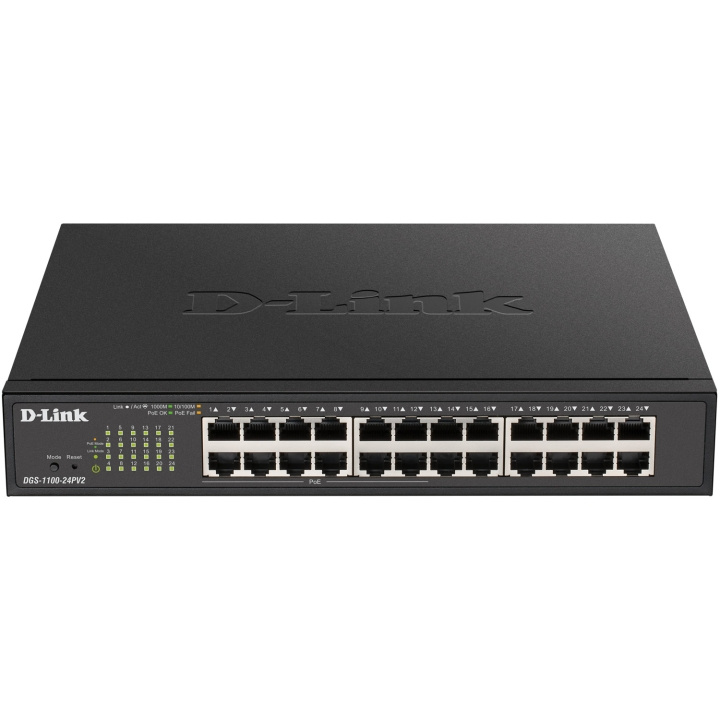 D-Link DGS-1100-24PV2 24-Port Gigabit PoE Smart Managed Switch i gruppen COMPUTERTILBEHØR / Kabler og adaptere / HDMI / VGA / DVI switche hos TP E-commerce Nordic AB (D35035)
