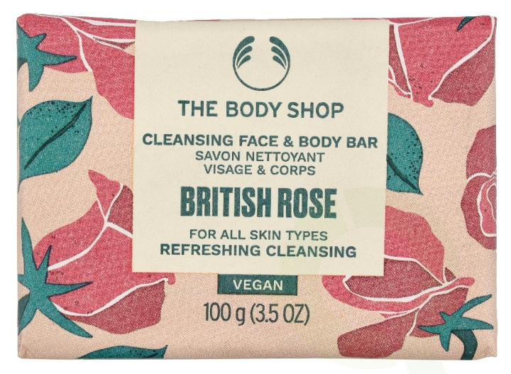 The Body Shop British Rose Cleansing Face & Body Bar 100 g i gruppen SKØNHED & HELSE / Hudpleje / Kropspleje / Body lotion hos TP E-commerce Nordic AB (D35446)