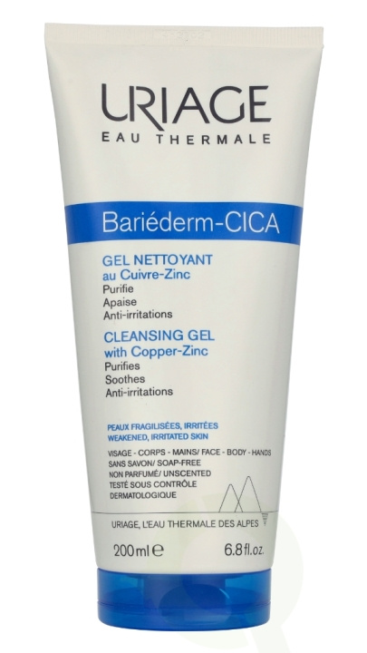 Uriage Bariederm Cleansing Cica-Gel 200 ml For Weakened, Irritated Skin i gruppen SKØNHED & HELSE / Hudpleje / Ansigt / Rengøring hos TP E-commerce Nordic AB (D35585)